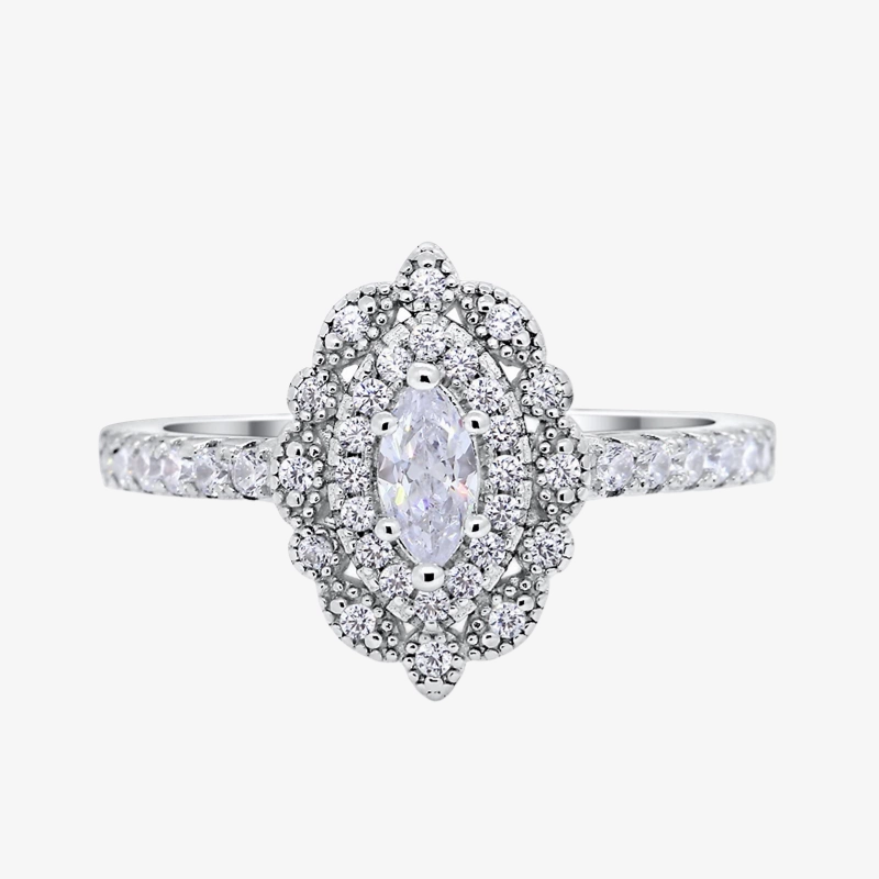 925 Sterling Silver Unique Gemstone Ring Evergreen style Polished Charm