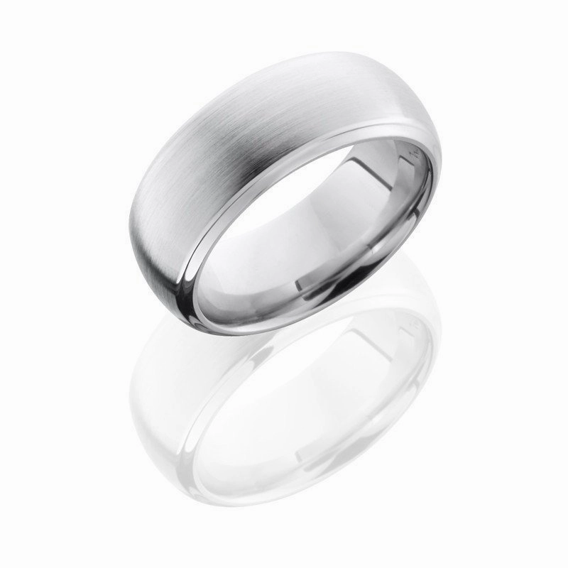 Beveled Cobalt Chrome Wedding Band 8mm Wide Lightweight Adornment