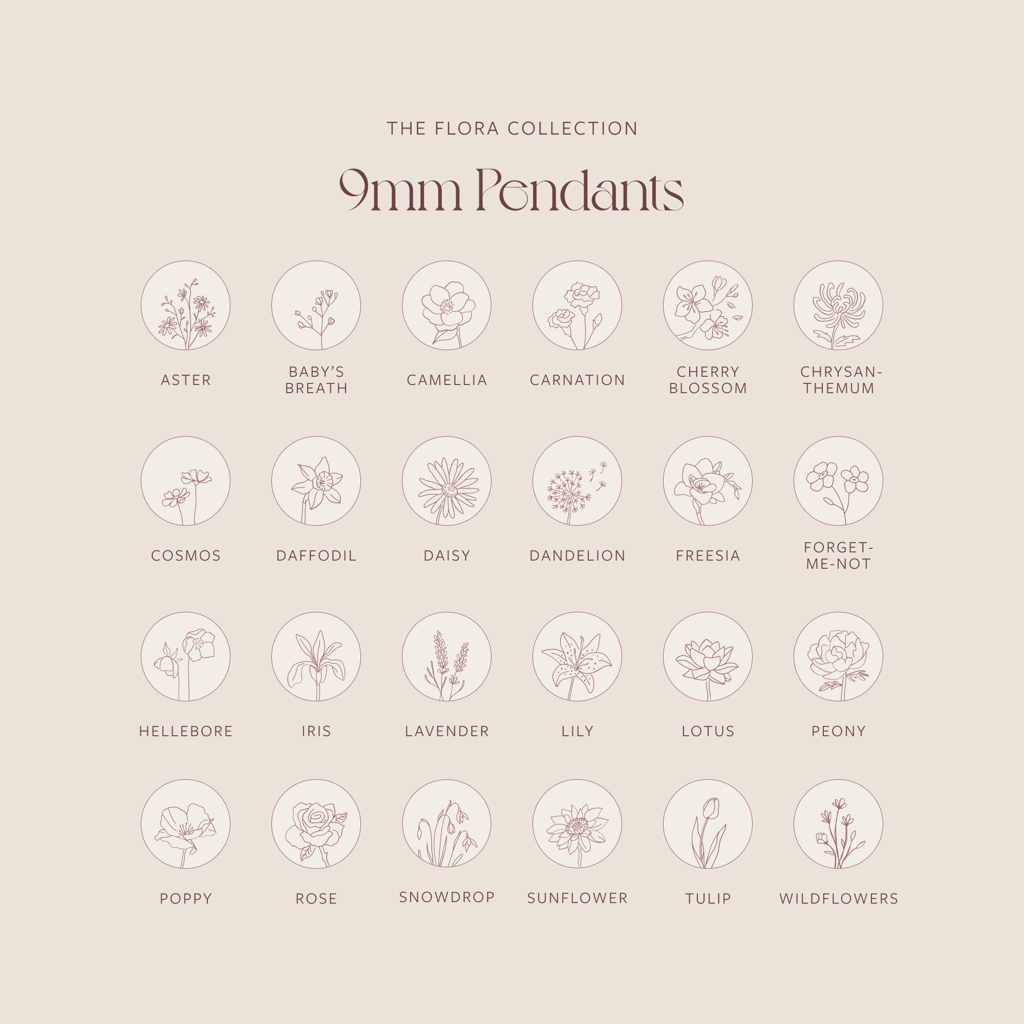 Gemstone Jewelry Small Flora Necklace