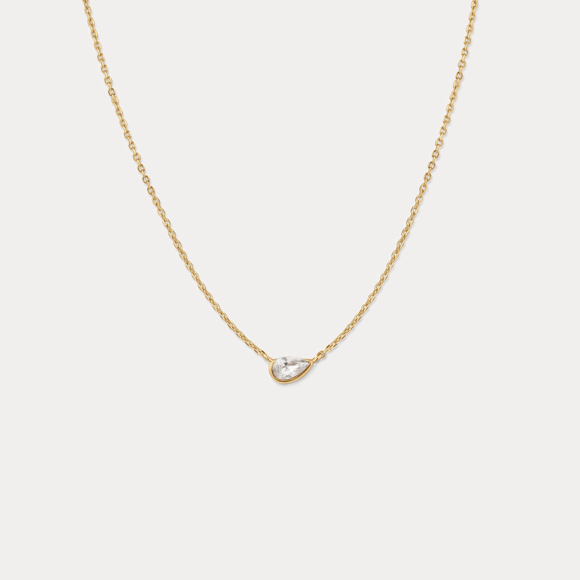 Polished Style Weekend Brunch Solid Gold Zephyr Necklace