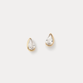 Miniature Accent Solid Gold Zephyr Studs