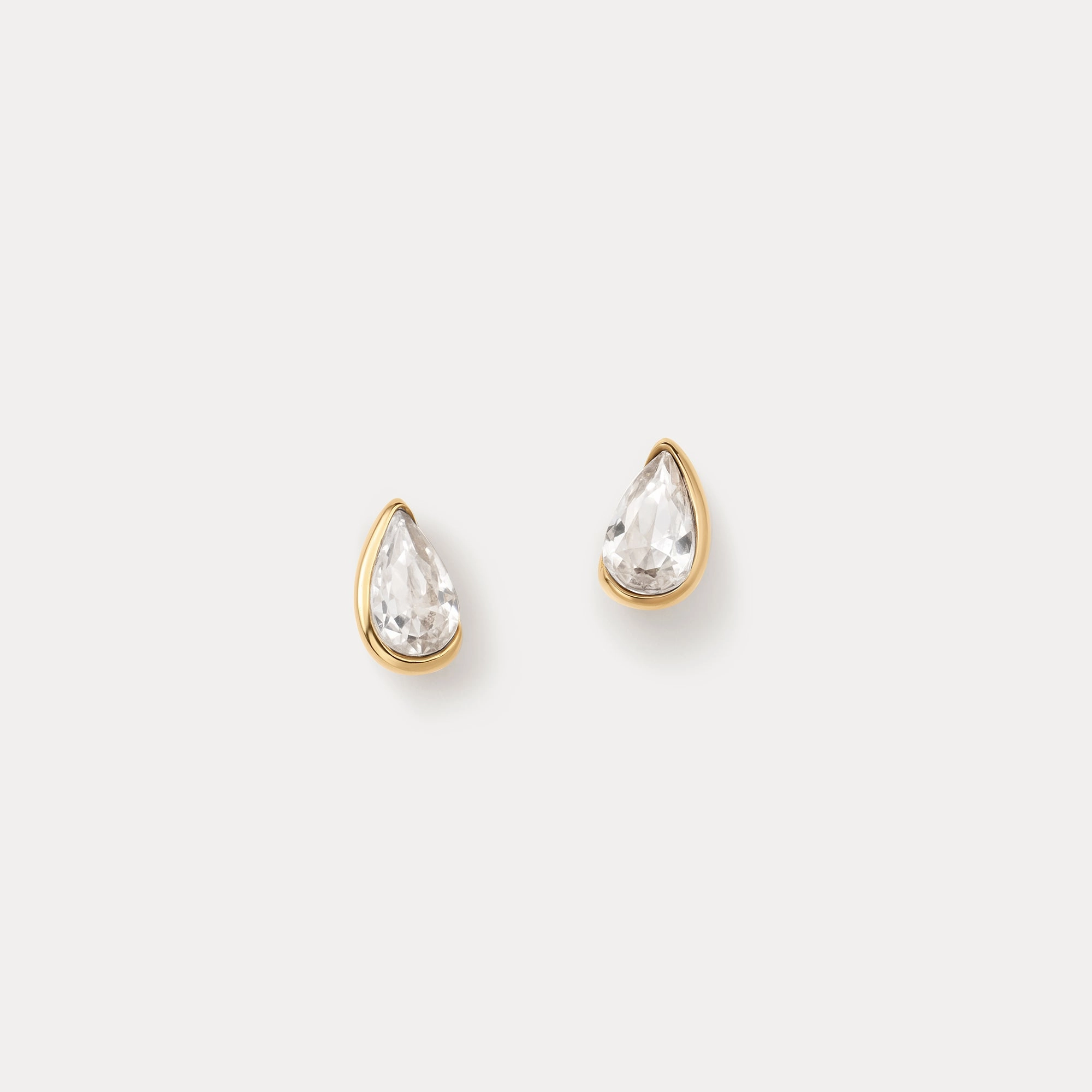 Miniature Accent Solid Gold Zephyr Studs