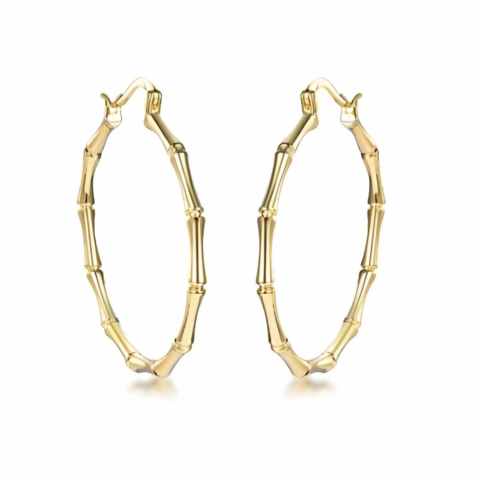 Elegant Pair Youthful Twist Gold Plated Sterling Silver Round Hoop Earrings