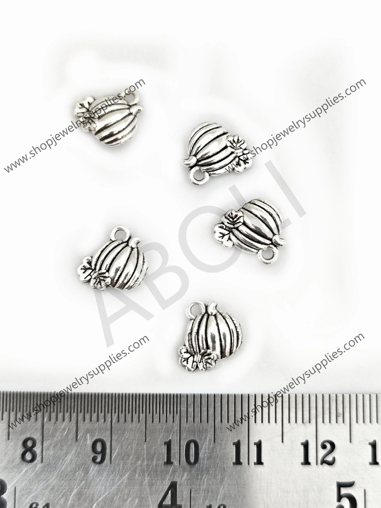 Distinctive Style Silver pumpkin charm Halloween fall charm food charms CHMS122 5 charms
