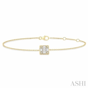 1/8 Ctw Petite Fusion Diamond Fashion Bracelet in 10K Yellow Gold Pan-Cultural Detail Fresh Sight
