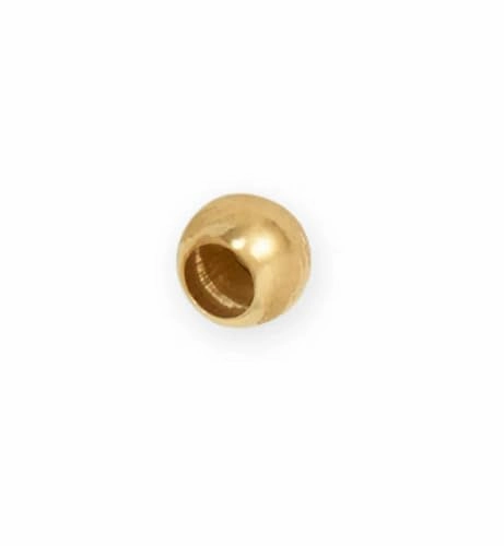 Spacer Bead 6mm Gold Plated Siver with 3.5mm Hole Slide On Charm Bridal Ready Timeless Set