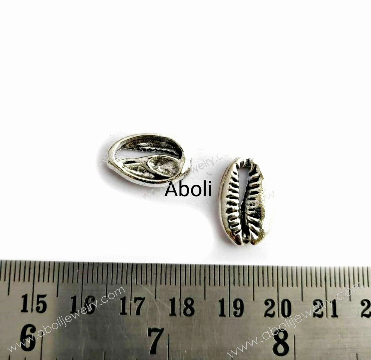 Polished Jewelry Silver shell charm kowdi kowrie charm anchor ocean sea ship nautical theme CHMS40 1 charm