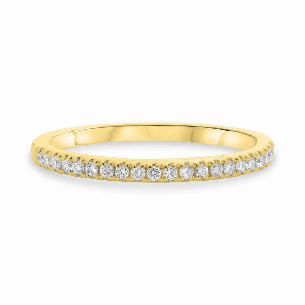 Delicate Trinket Stackable Fishtail Diamond Band