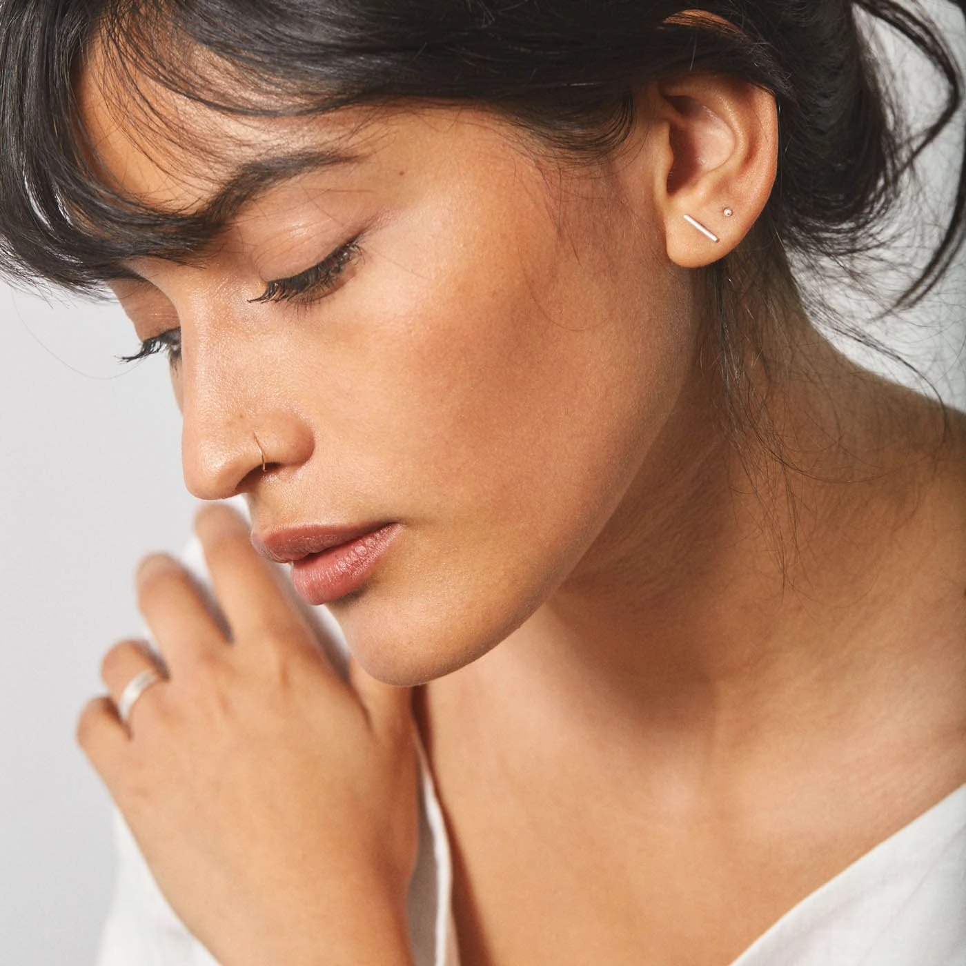 Modernist Ornament Staple Studs