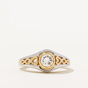 Muted Elegance Sophisticated Gem Platinum Diamond & Emerald Ring | 0.50ct, 0.02ctw | SZ 6.25 |