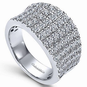 Elegant Craft Statement 2 Ct Diamond Fashion Ring 14K White Gold