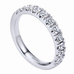 Event Present French Pave Diamond Band .75 Cttw 14K White Gold