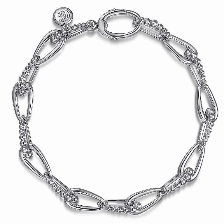 Sterling Silver Bujukan 7.5 Inch Link Chain Bracelet Secure Jewelry Sister Present