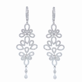 Everyday Accessory Sterling Silver Large Floral Earring