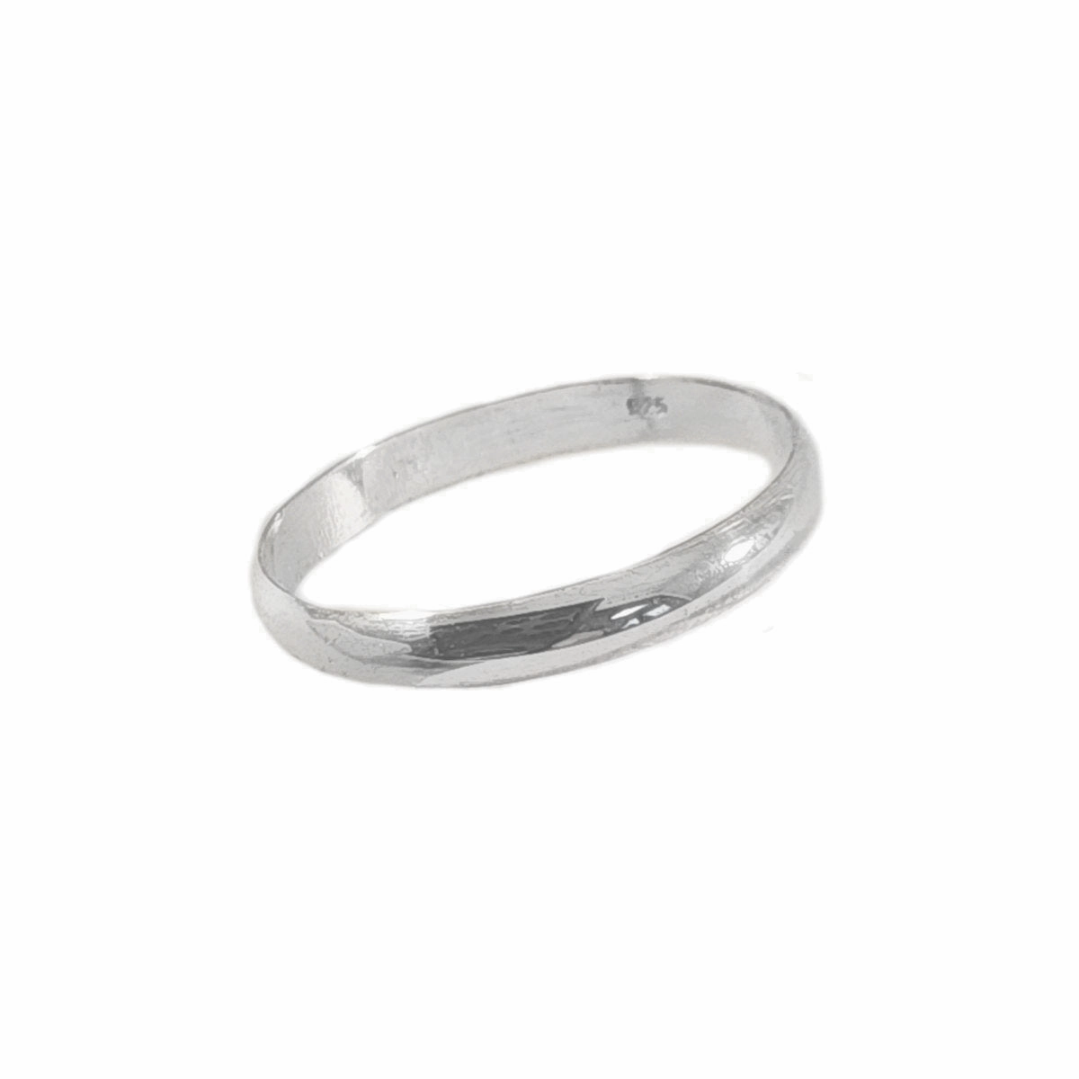 Sterling Silver Polished 2.5mm Band Ring, size 7 Unique Accent Classic Layers