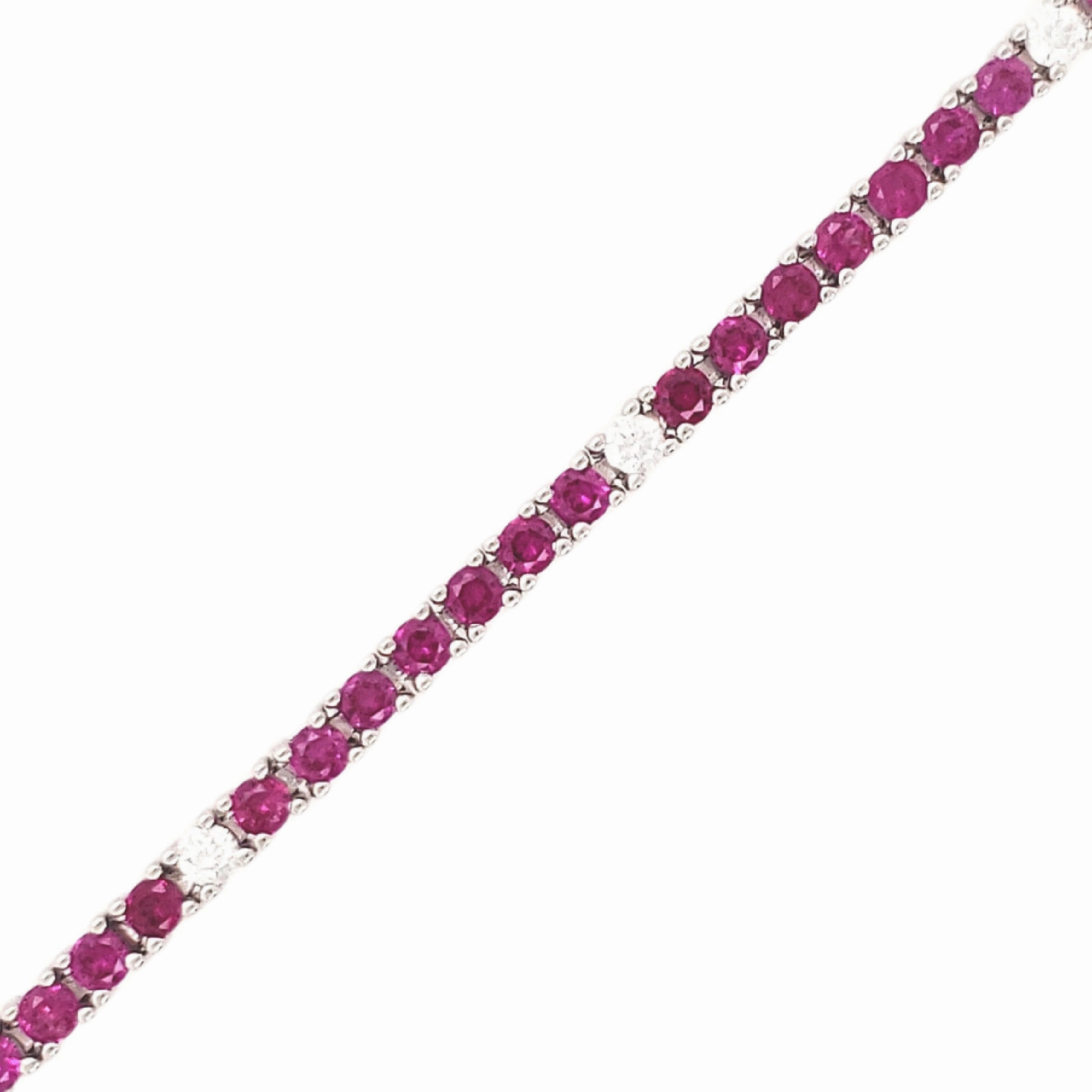 Sterling Silver Ruby, Emerald, Sapphire, or Black Colored CZ Stone Bracelet clean look