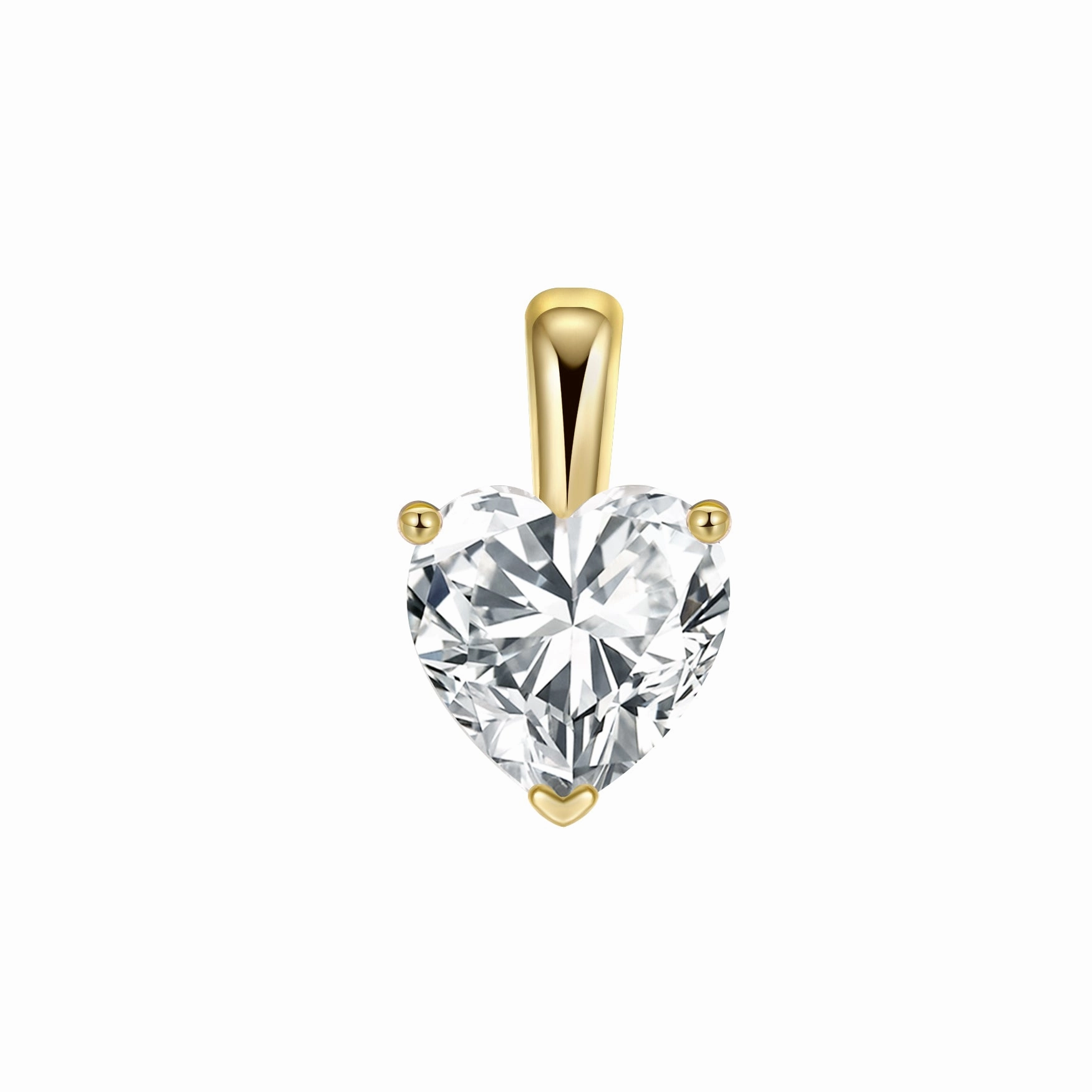 Sterling Silver Solitaire Pendant on Omega Chain Necklace Collection Timeless Shine