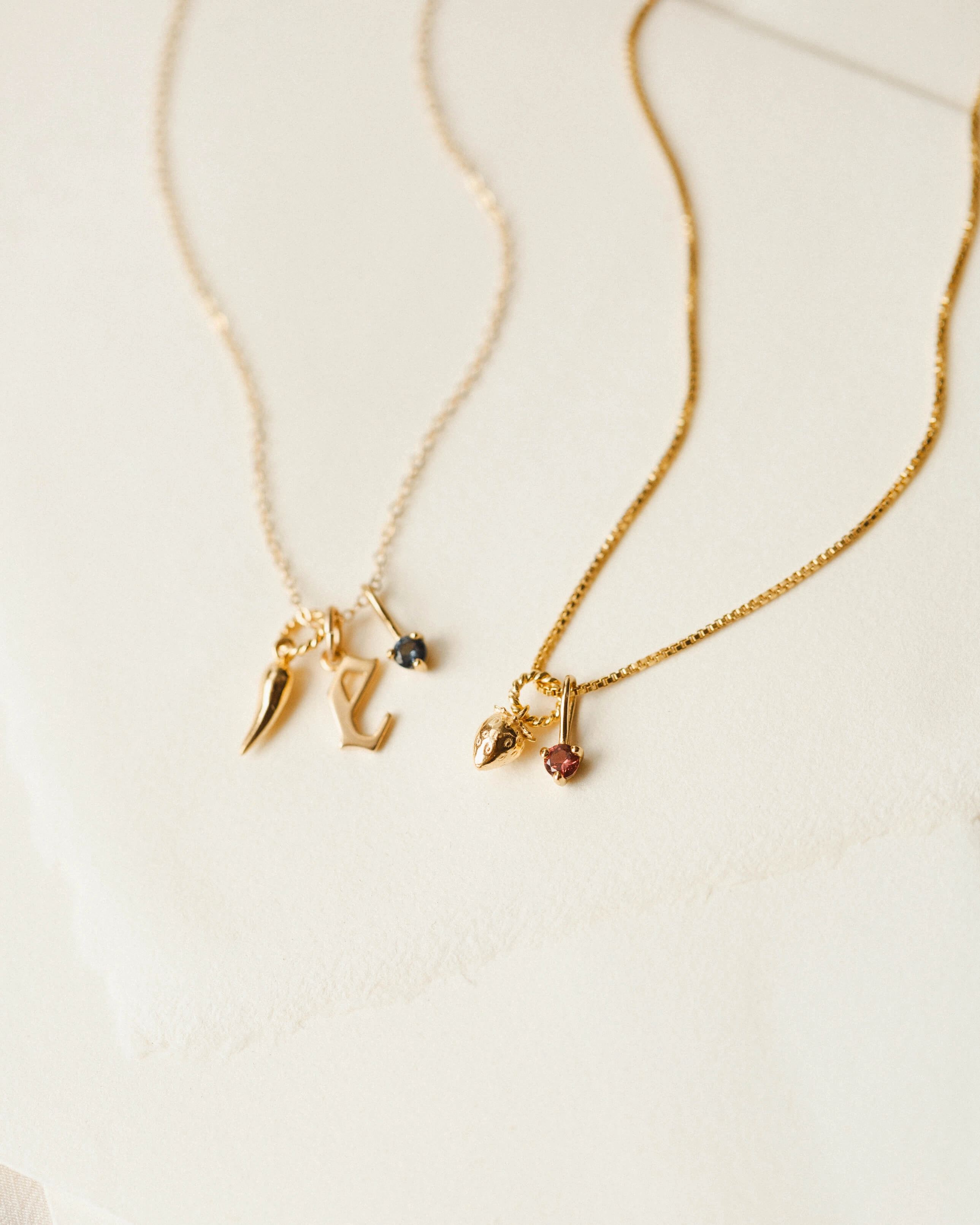 Polished Lines Strawberry Charm