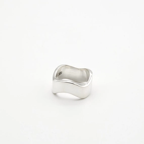 Boyfriend Gift Wavy Sterling Silver Ring