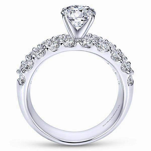 Handcrafted Article Double Row Common Prong Diamond Ring 1.33Cttw 14K Gold 40A