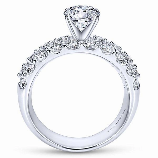 Double Row Common Prong Diamond Ring 1.33Cttw 14K Gold 40A Handcrafted Art exquisite design