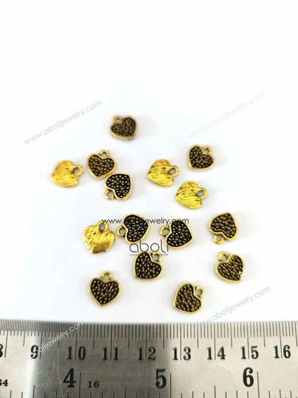 Golden hearts Charm resin heart bezel tray love Valentine day hearts CHMG130 10 gm Lightweight Accent Stylish Detail