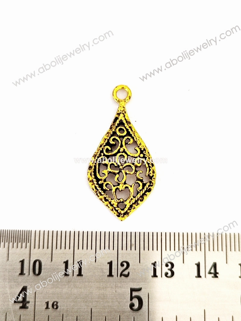Enduring Shine Golden pendant charm ethnic motif for earrings GP49