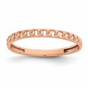 Budget Expression 14KT ROSE GOLD LINK RING