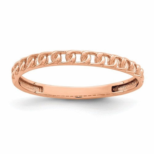 Budget Expression 14KT ROSE GOLD LINK RING