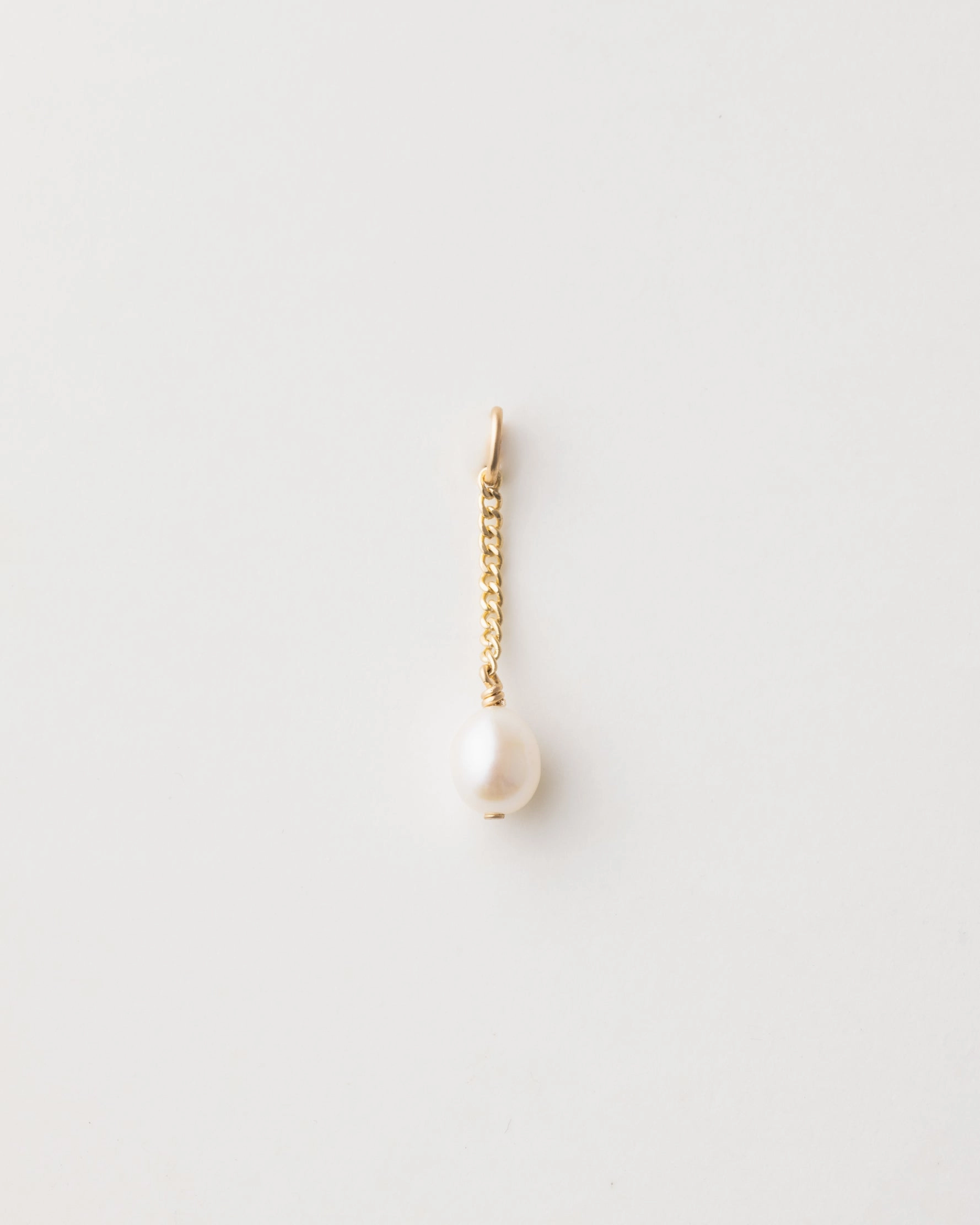 Simple Form Suspended Pearl Charm