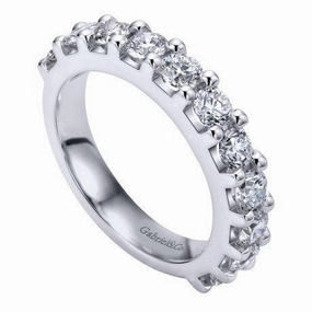 Pave Diamond Band 1.50 Cttw 14K White Gold | Mullen Jewelers Elegant Set