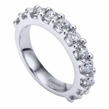 Pave Diamond Band 1.50 Cttw 14K White Gold | Mullen Jewelers Graceful Gift Neutral palette