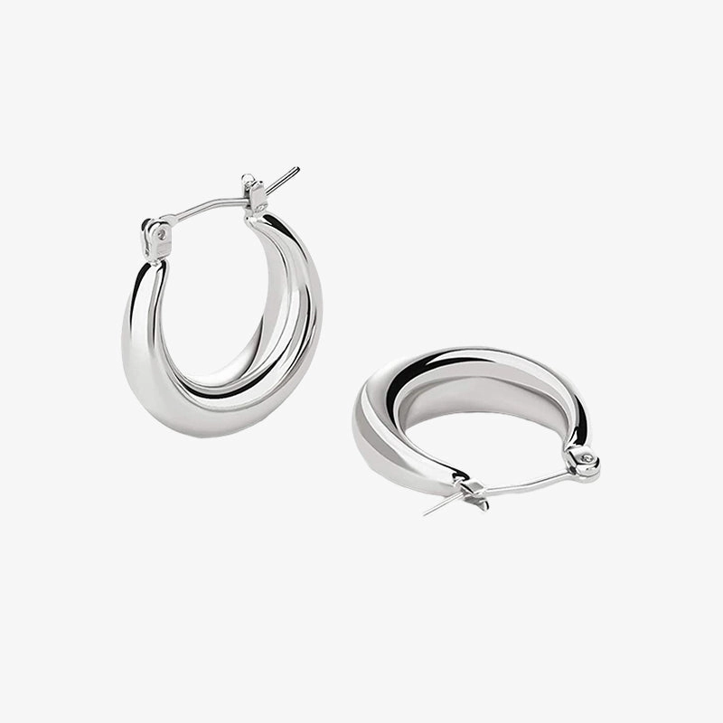 Statement Look Urban Accent Thick Hoop Earrings For Women