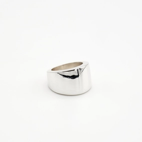 Thick Tapered Sterling Silver Ring Fashion Forward