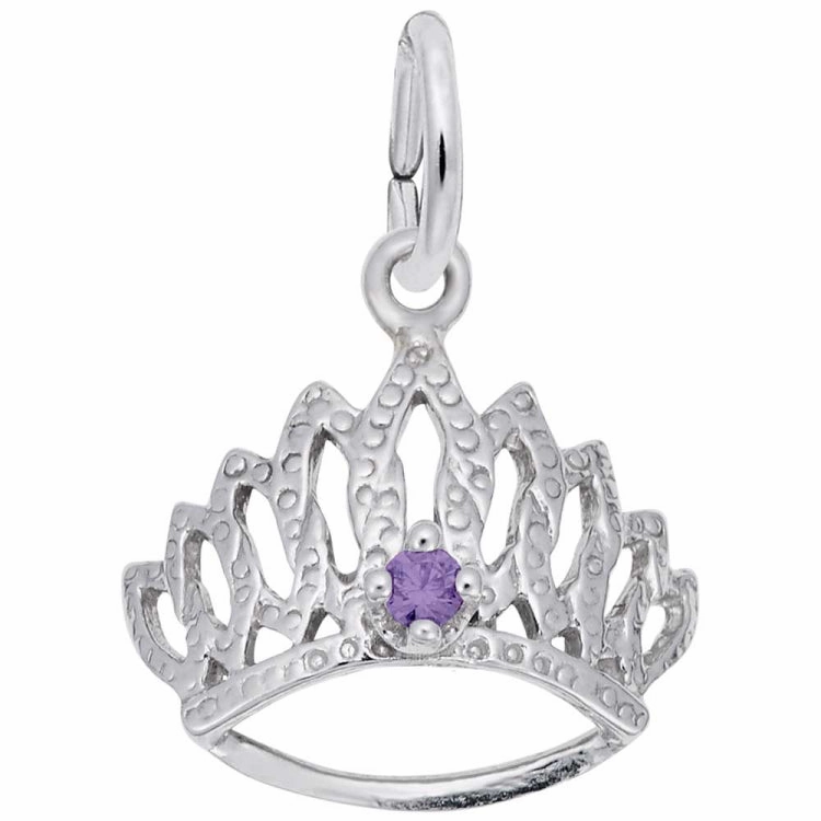 Worldwide Combinations TIARA W/BIRTHSTONE-FEB