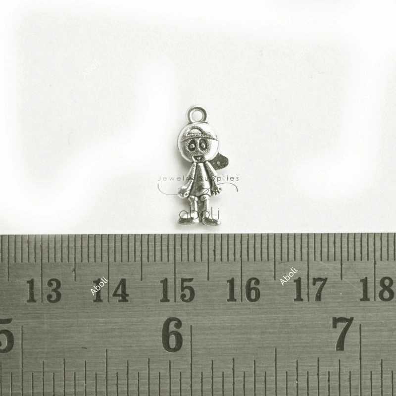 Sophisticated Appeal Quick Style Silver boy with cap charm child children CHMS170 2 charms