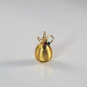 'Cavelti' Multi Gem Egg Pendant | 0.12ctw, 0.03ctw | Multi Purpose