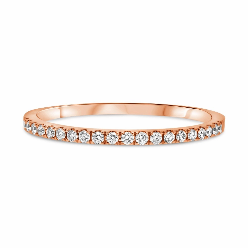 HighEnd Token Half Pave White Diamond Band