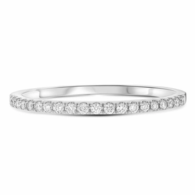 Luxury Article Half Pave White Diamond Band