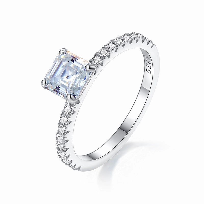 1 Carat Princess Cut Ring | S925 | Moissanite Petite Accessory