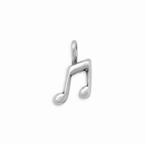 Personalized Gift Fashion Trend Music Notes Band Orchestra Musician Charm Sterling Silver, Made in the USA