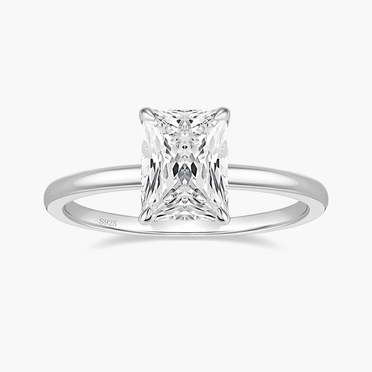 3CT S925 Radiant Cut Cubic Zirconia Engagement Ring Stylish Addition
