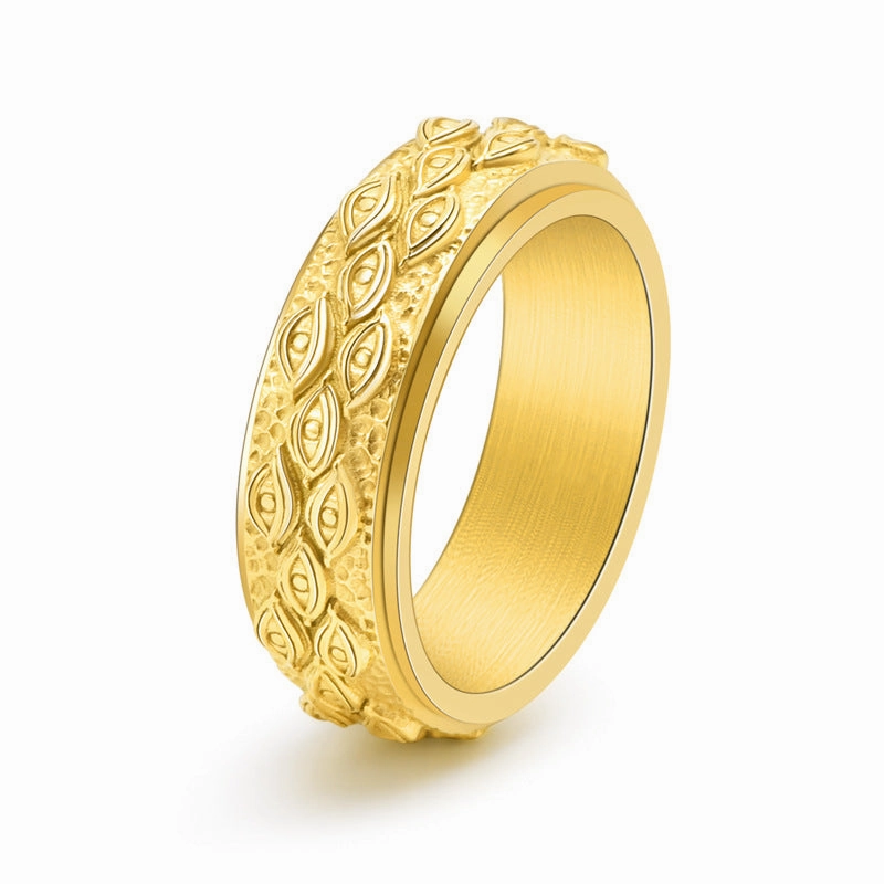 Celebration Ready Stylish Element Tungsten Carbide The Eye of God Men's Wide Wedding Band