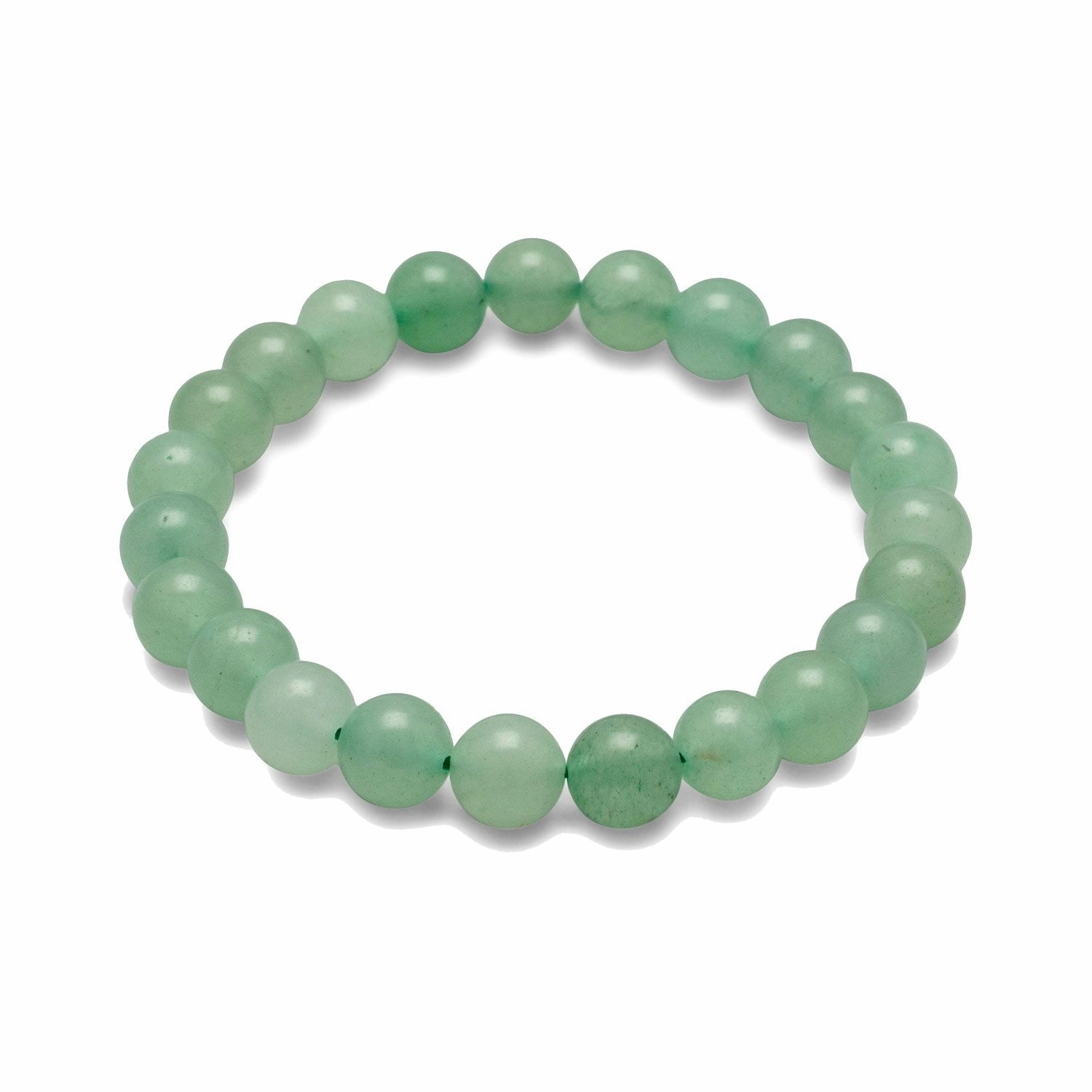 Aventurine 8mm Bead Stretch Bracelet Green Round Work Friendly Refined Element