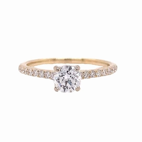 Superior Decoration 14 Karat Yellow/White Gold Straight Diamond Engagement Ring (.70cttw)