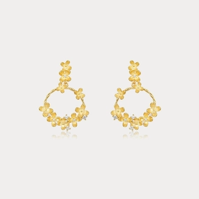 Timeless Edge Sleek Craft Osmanthus Flower Dangle Earrings