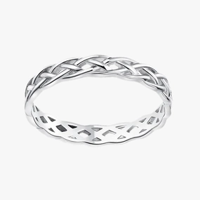 Dazzling Style Winter Party 925 Sterling Silver Woven Cute Twist Ring