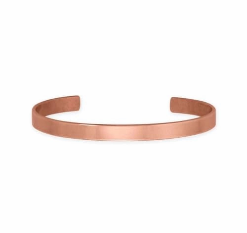 Smooth Copper Cuff Bracelet 6.3mm width - Made in the USA Modern Duo