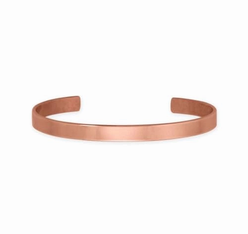 Everyday Style Smooth Copper Cuff Bracelet 6.3mm width - Made in the USA