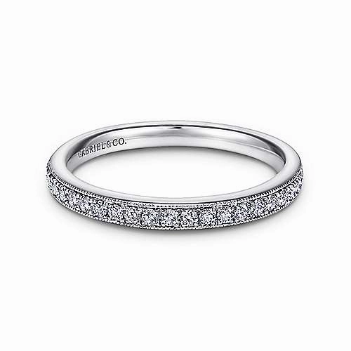 luxury item Personal Favorite Vintage Style Straight Bead Set Diamond Wedding Ring
